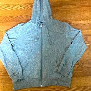 Fashionova Grey Zip Up sweatshirt, size Large